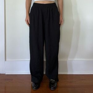 Madewell Pleated Loose Black Women's Pants